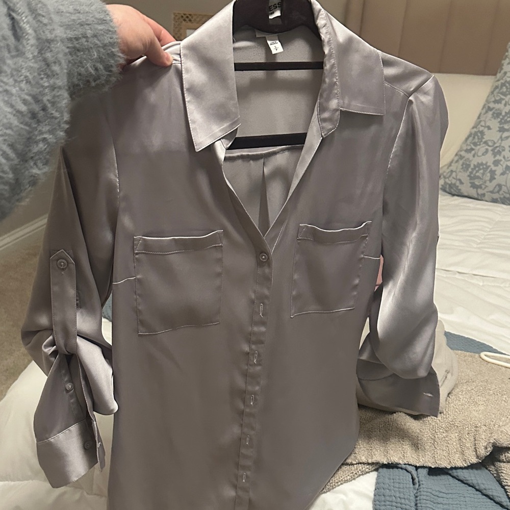 Express Button-Down Blouse – Size Small